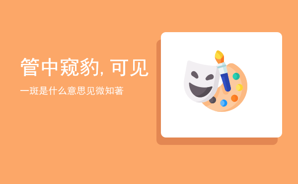 管中窥豹,可见一斑是什么意思，见微知著