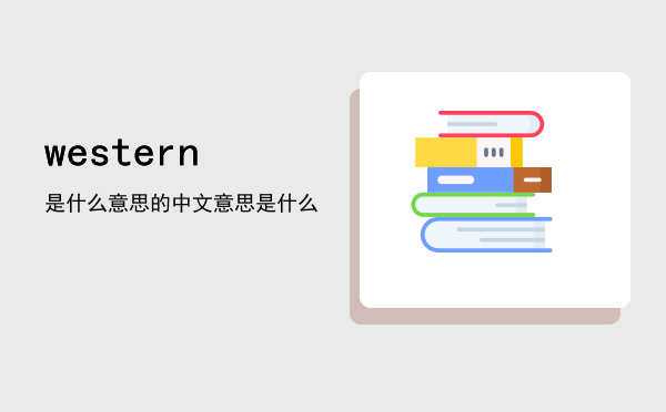 western是什么意思「western的中文意思是什么」