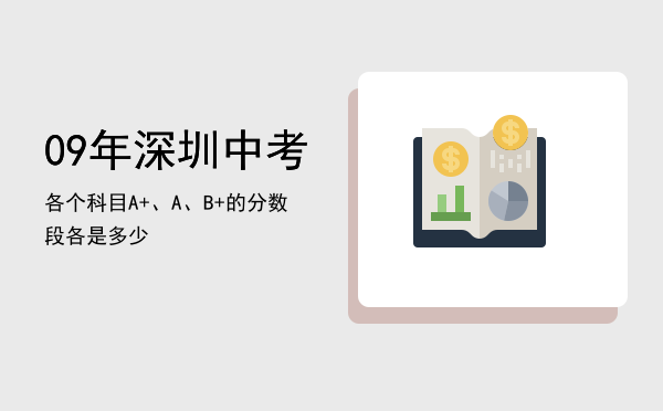 09年深圳中考各个科目A+、A、B+的分数段各是多少