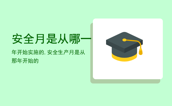 安全月是从哪一年开始实施的,安全生产月是从那年开始的