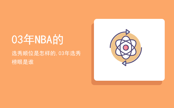 03年NBA的选秀顺位是怎样的,03年选秀榜眼是谁