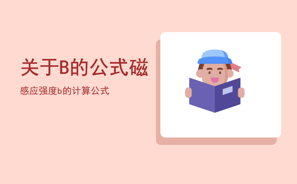 关于B的公式，磁感应强度b的计算公式