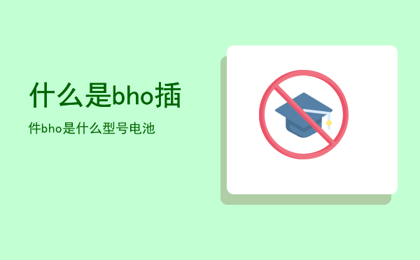 什么是bho插件「bho是什么型号电池」