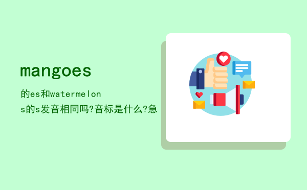 mangoes的es和watermelons的s发音相同吗?音标是什么?急