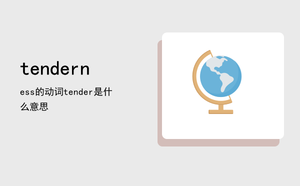 tenderness的动词（tender是什么意思）