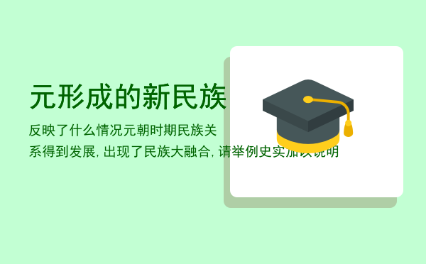 元形成的新民族反映了什么情况，元朝时期民族关系得到发展,出现了民族大融合,请举例史实加以说明