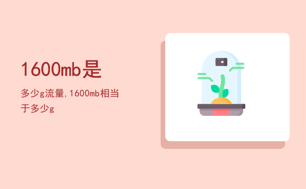 1600mb是多少g流量,1600mb相当于多少g