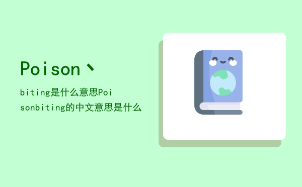 Poison丶biting是什么意思，Poisonbiting的中文意思是什么