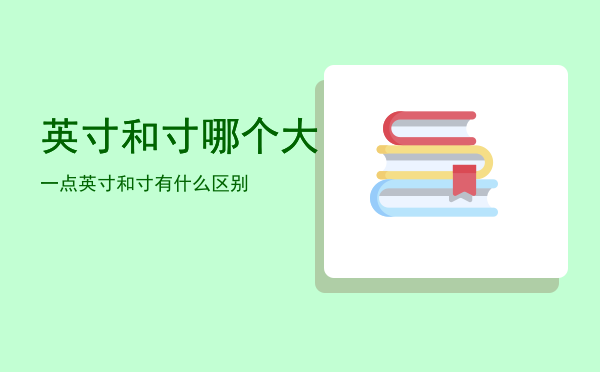 英寸和寸哪个大一点「英寸和寸有什么区别」