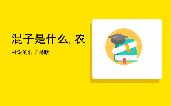 混子是什么,农村说的混子是啥