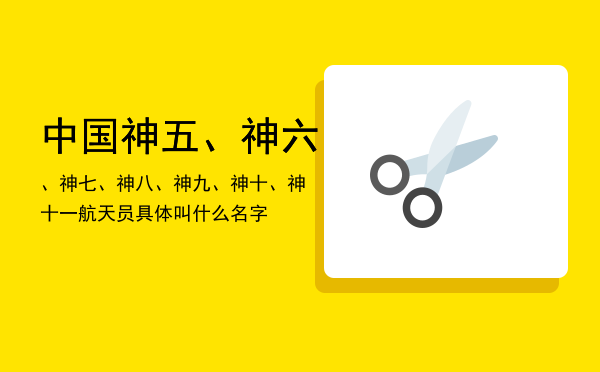 中国神五、神六、神七、神八、神九、神十、神十一航天员具体叫什么名字