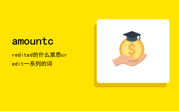 amount credited的什么意思，credit一系列的词