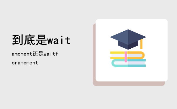 到底是wait a moment还是wait for a moment