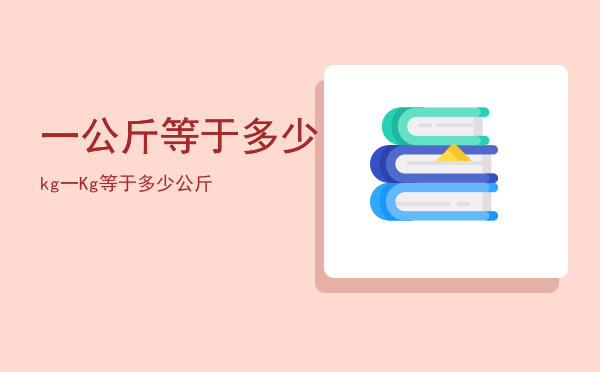 一公斤等于多少kg「一Kg等于多少公斤」