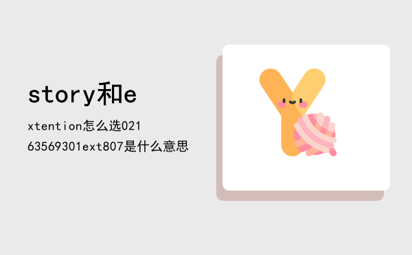 story和extention怎么选（021-63569301ext807是什么意思）