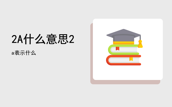 2A什么意思「2a表示什么」