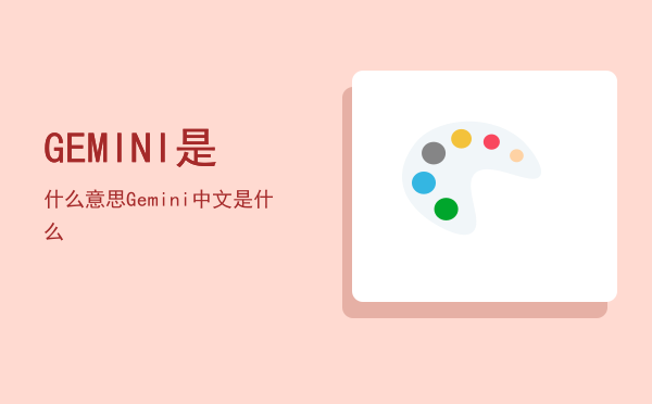 GEMINI是什么意思「Gemini中文是什么」