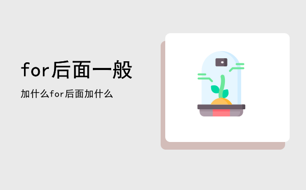 for后面一般加什么（for后面加什么）